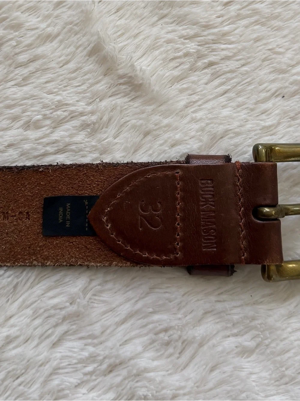 Buck Mason Full-Veg Workmans Belt 32 NWT